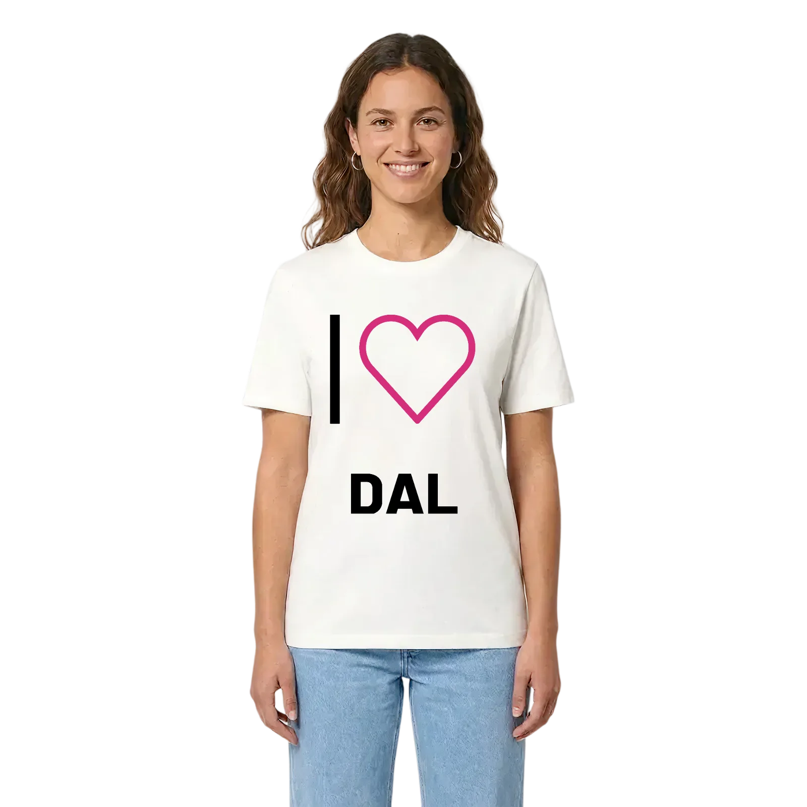 Jag älskar Dal t-shirt stort tryck – White, i miljö