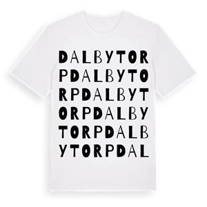 Dalbytorp ordlek t-shirt – ekologisk bomull t-shirt från Pinshirt