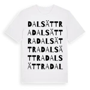 Dalsättra ordlek t-shirt – ekologisk bomull t-shirt från Pinshirt