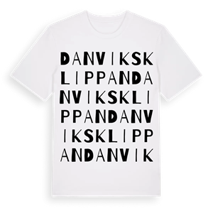 Danviksklippan ordlek t-shirt – ekologisk bomull t-shirt från Pinshirt