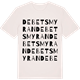 Vintage White t-shirt med Debetsmyran ordlek t-shirt
