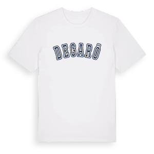Degarö college t-shirt – ekologisk bomull t-shirt från Pinshirt