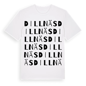 Dillnäs ordlek t-shirt – ekologisk bomull t-shirt från Pinshirt