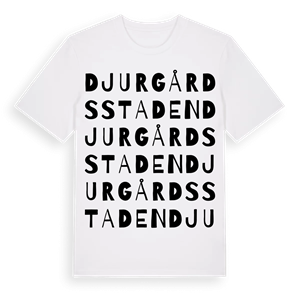 Djurgårdsstaden ordlek t-shirt – ekologisk bomull t-shirt från Pinshirt