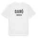 White t-shirt med Djurö i Sverige t-shirt