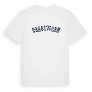 Dragsviken college t-shirt – ekologisk bomull t-shirt från Pinshirt