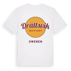 Drättsvik cirkel t-shirt – ekologisk bomull t-shirt från Pinshirt