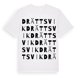Drättsvik ordlek t-shirt – ekologisk bomull t-shirt från Pinshirt