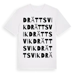 Drättsvik ordlek t-shirt – ekologisk bomull t-shirt från Pinshirt