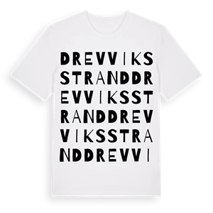 Drevviksstrand ordlek t-shirt – ekologisk bomull t-shirt från Pinshirt