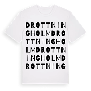 Drottningholm ordlek t-shirt – ekologisk bomull t-shirt från Pinshirt