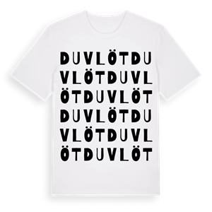Duvlöt ordlek t-shirt – ekologisk bomull t-shirt från Pinshirt