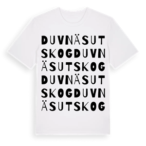 Duvnäs utskog ordlek t-shirt – ekologisk bomull t-shirt från Pinshirt