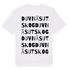 Duvnäs utskog ordlek t-shirt – ekologisk bomull t-shirt från Pinshirt