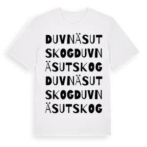 Duvnäs Utskog ordlek t-shirt – ekologisk bomull t-shirt från Pinshirt