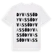White t-shirt med Dyvassö ordlek t-shirt