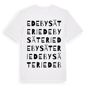 Edeby säteri ordlek t-shirt – ekologisk bomull t-shirt från Pinshirt