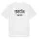 White t-shirt med Edesön i Sverige t-shirt