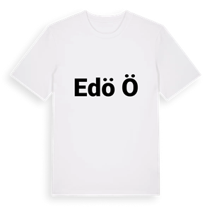 Edö ö fetstil t-shirt – ekologisk bomull t-shirt från Pinshirt