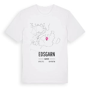 Edsgarn karta t-shirt – ekologisk bomull t-shirt från Pinshirt