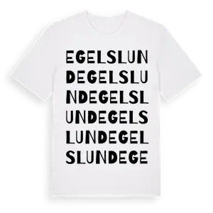 Egelslund ordlek t-shirt – ekologisk bomull t-shirt från Pinshirt