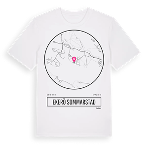 Ekerö sommarstad t-shirt – ekologisk bomull t-shirt från Pinshirt