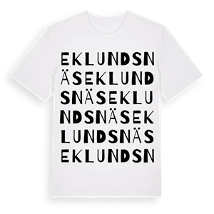 Eklundsnäs ordlek t-shirt – ekologisk bomull t-shirt från Pinshirt
