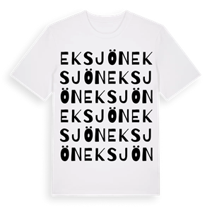 Eksjön ordlek t-shirt – ekologisk bomull t-shirt från Pinshirt