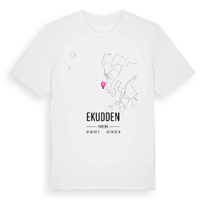 Ekudden karta t-shirt – ekologisk bomull t-shirt från Pinshirt