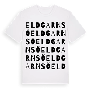 Eldgarnsö ordlek t-shirt – ekologisk bomull t-shirt från Pinshirt