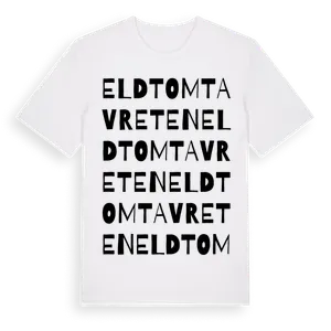 Eldtomta Vreten ordlek t-shirt – ekologisk bomull t-shirt från Pinshirt