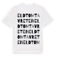 White t-shirt med Eldtomta Vreten ordlek t-shirt