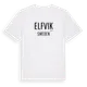 White t-shirt med Elfvik i Sverige t-shirt