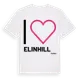 White t-shirt med Jag älskar Elinhill t-shirt stort tryck