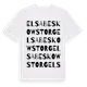 White t-shirt med Elsa Beskows Torg ordlek t-shirt