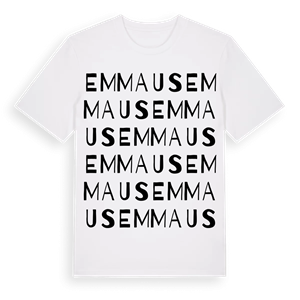 Emmaus ordlek t-shirt – ekologisk bomull t-shirt från Pinshirt