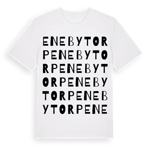 Enebytorp ordlek t-shirt – ekologisk bomull t-shirt från Pinshirt
