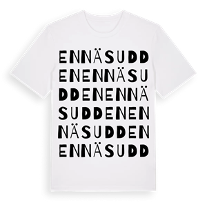 Ennäsudden ordlek t-shirt – ekologisk bomull t-shirt från Pinshirt