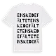 White t-shirt med Enskedefältet ordlek t-shirt