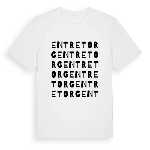Entretorg ordlek t-shirt – ekologisk bomull t-shirt från Pinshirt