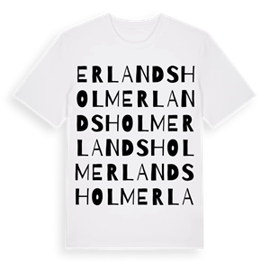 Erlandsholm ordlek t-shirt – ekologisk bomull t-shirt från Pinshirt