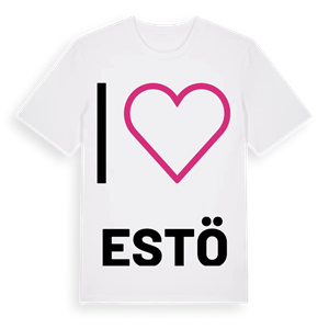 Jag älskar Estö t-shirt stort tryck – ekologisk bomull t-shirt från Pinshirt