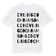 Evlinge och Ramsdalen ordlek t-shirt
