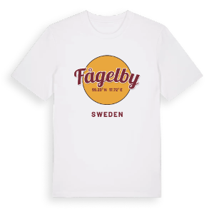 Fågelby cirkel t-shirt – ekologisk bomull t-shirt från Pinshirt