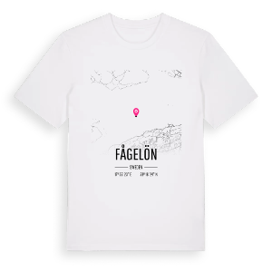 Fågelön karta t-shirt – ekologisk bomull t-shirt från Pinshirt