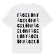 White t-shirt med Fågelön ordlek t-shirt