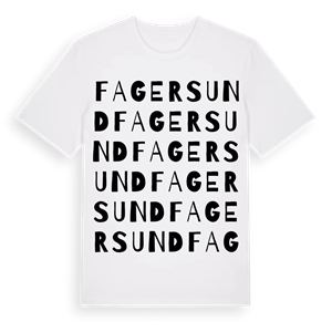 Fagersund ordlek t-shirt – ekologisk bomull t-shirt från Pinshirt