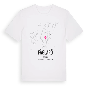 Fåglarö karta t-shirt – ekologisk bomull t-shirt från Pinshirt