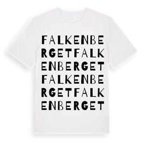 Falkenberget ordlek t-shirt – ekologisk bomull t-shirt från Pinshirt