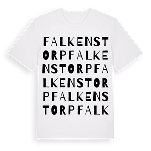 Falkenstorp ordlek t-shirt – ekologisk bomull t-shirt från Pinshirt